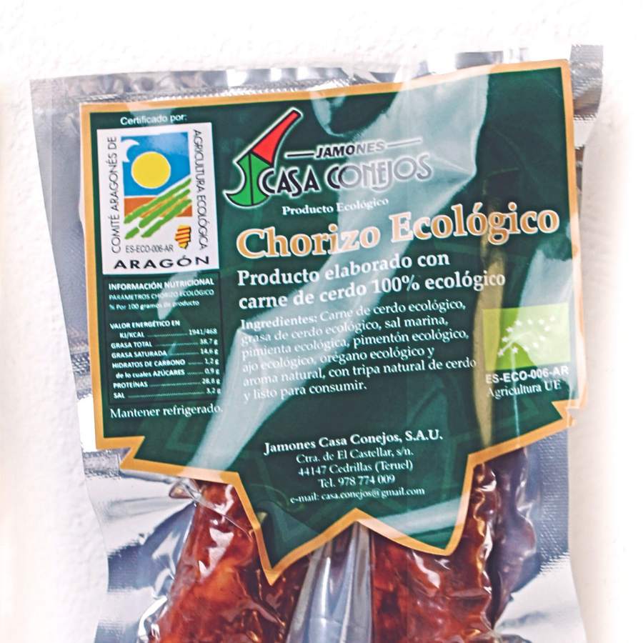 Jamones de Teruel • Casa Conejos • Comprar Embutido Ecológico • Chorizo